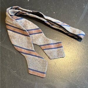Suitsupply Brown and Blue Striped Bow Tie
